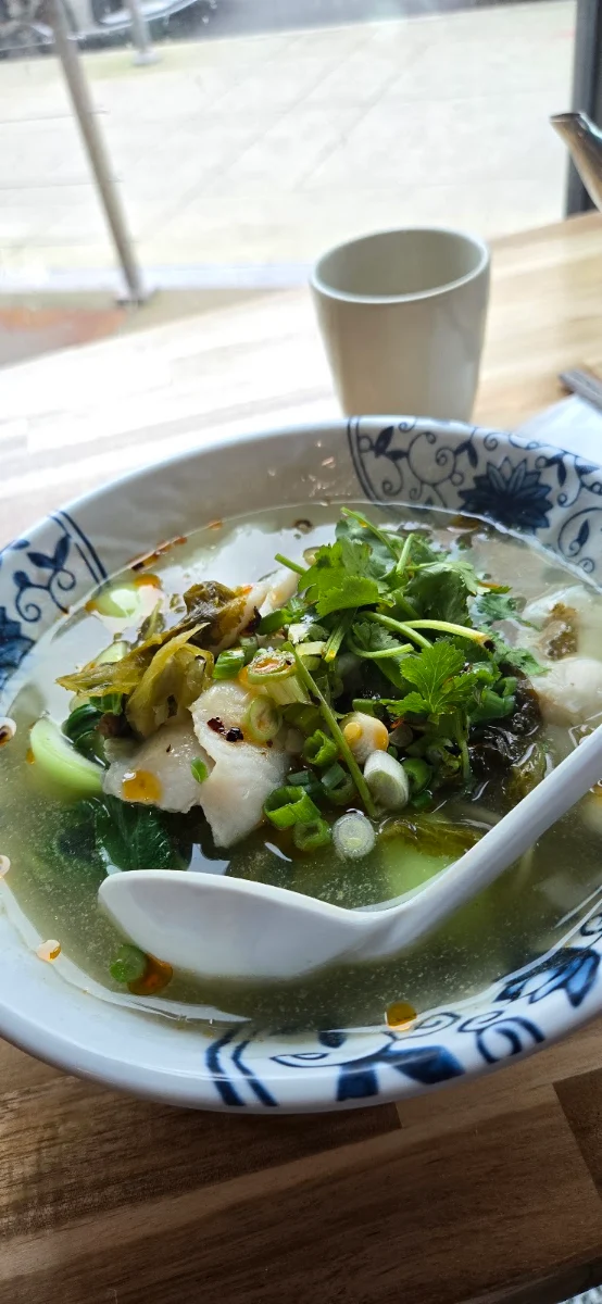 sauerkraut fish noodles soup 酸菜鱼汤面